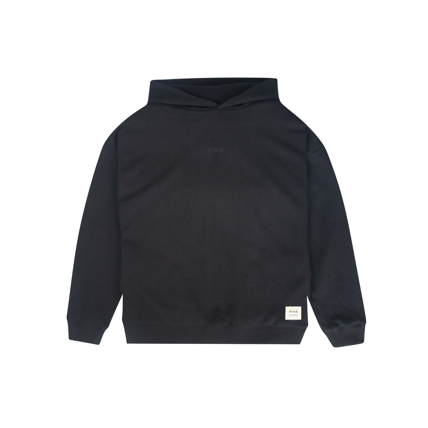 100% Organic Cotton Oversized Hoodie in Black