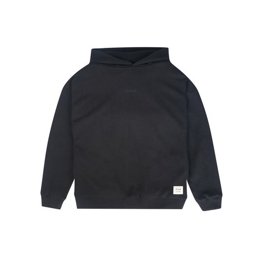 100% Organic Cotton Oversized Hoodie in Black