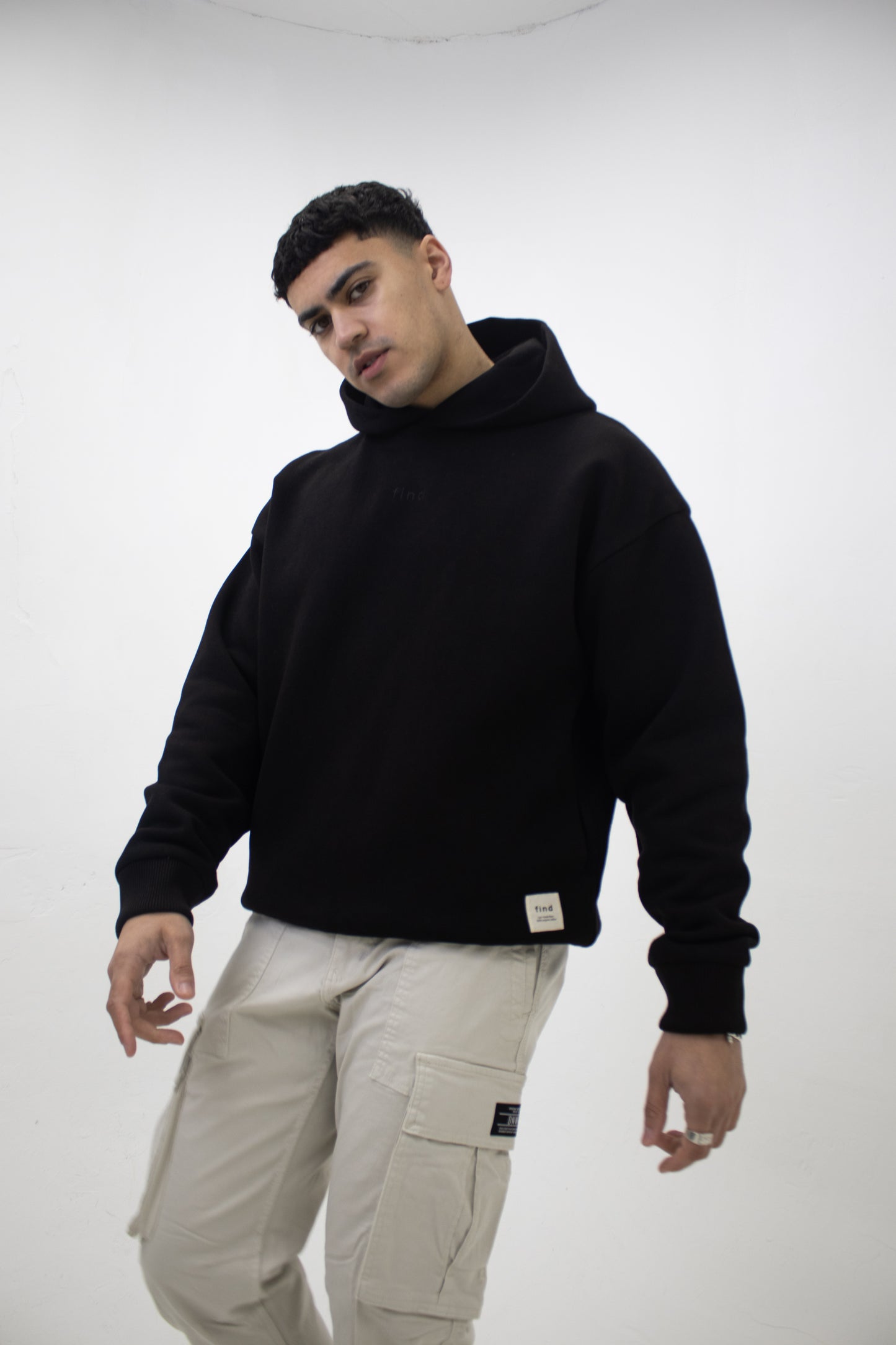 100% Organic Cotton Oversized Hoodie in Black
