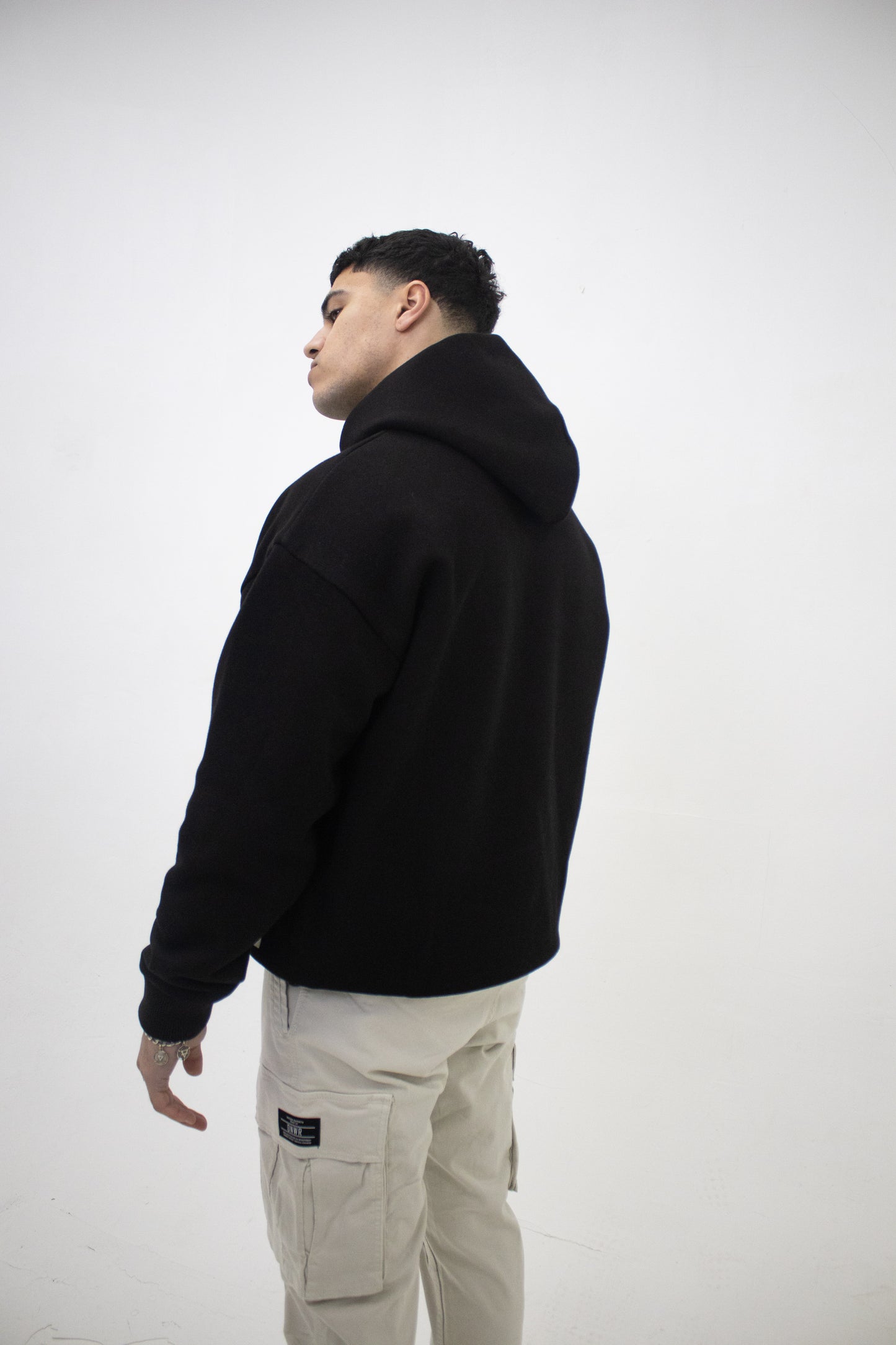 100% Organic Cotton Oversized Hoodie in Black