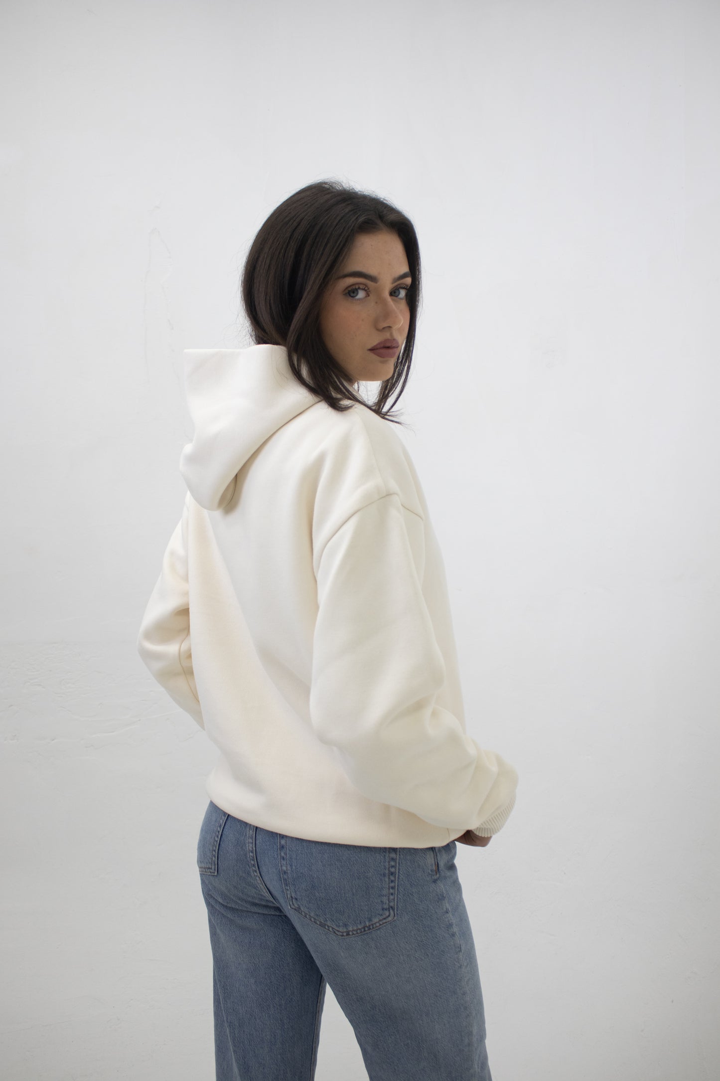 100% Organic Cotton Oversized Hoodie in Stone