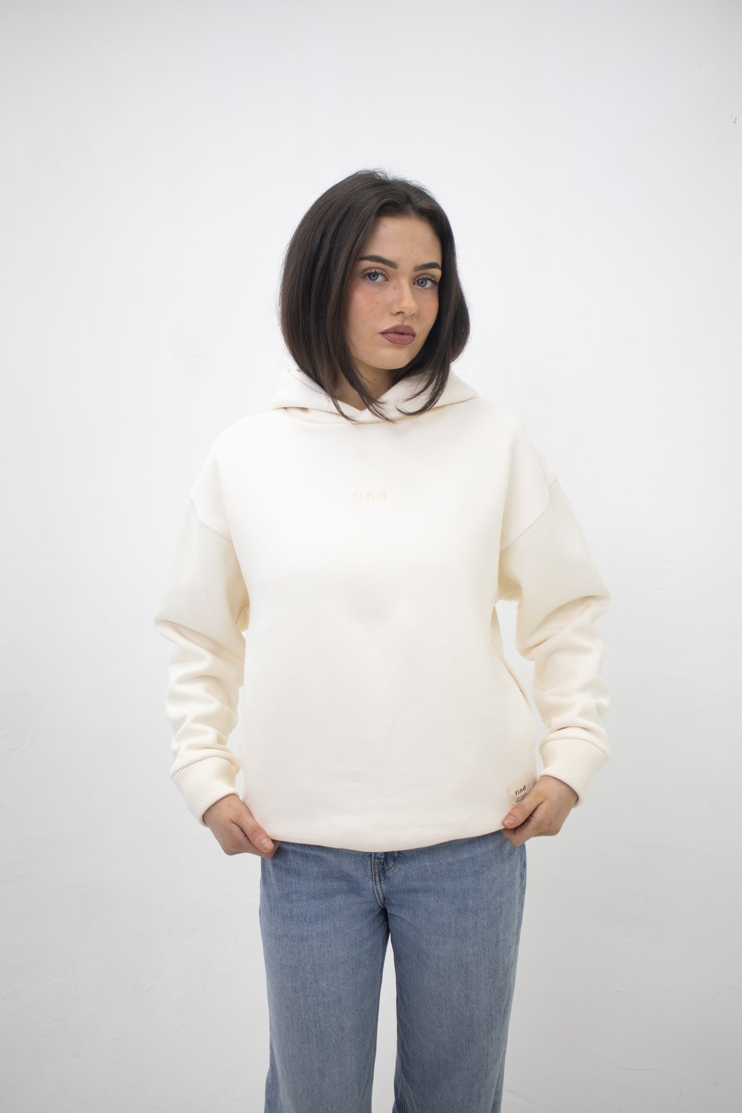 100% Organic Cotton Oversized Hoodie in Stone