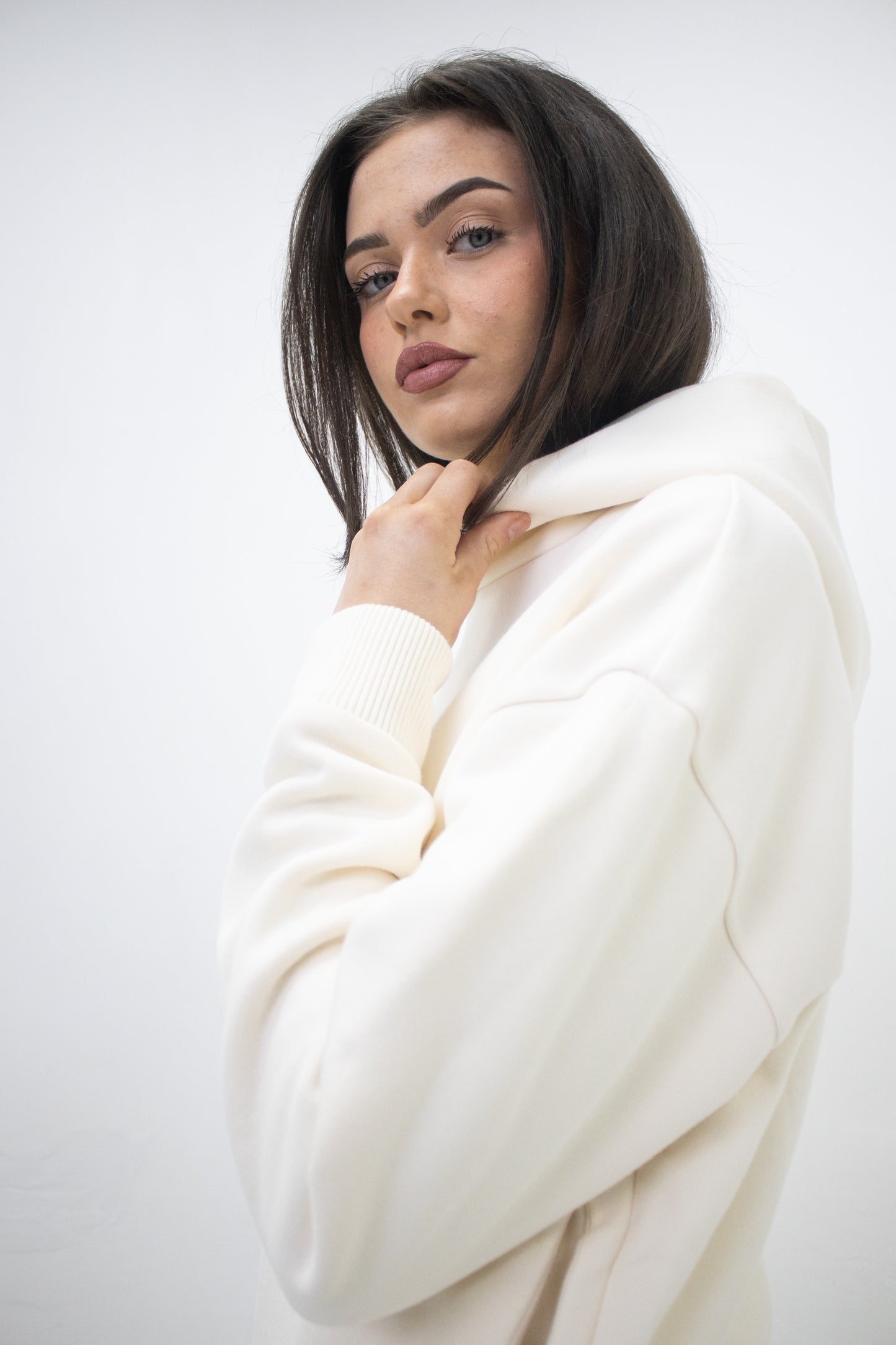 100% Organic Cotton Oversized Hoodie in Stone