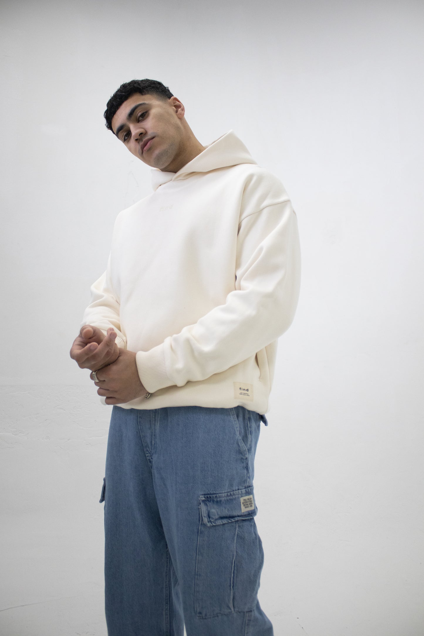 100% Organic Cotton Oversized Hoodie in Stone