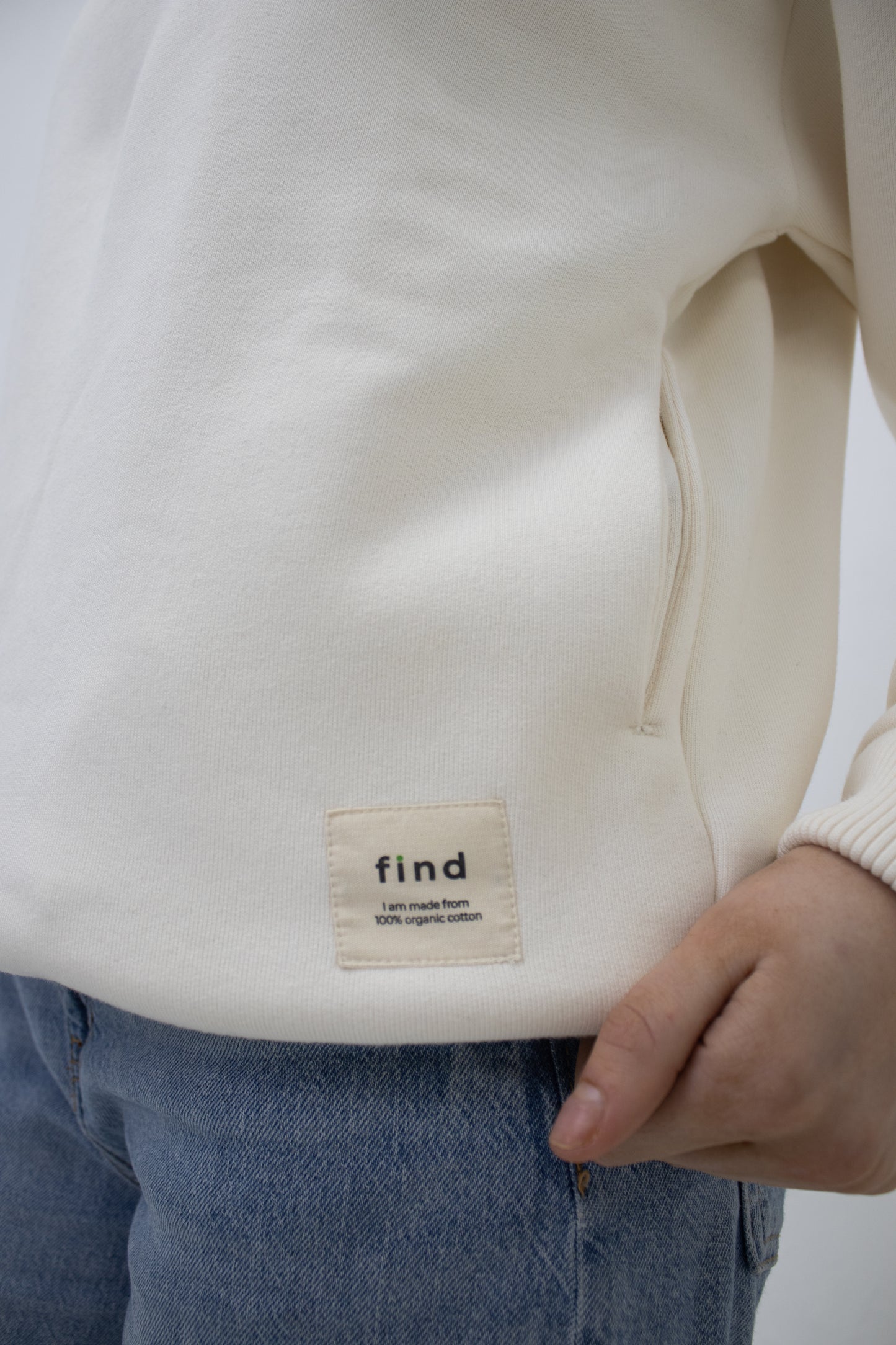 100% Organic Cotton Oversized Hoodie in Stone