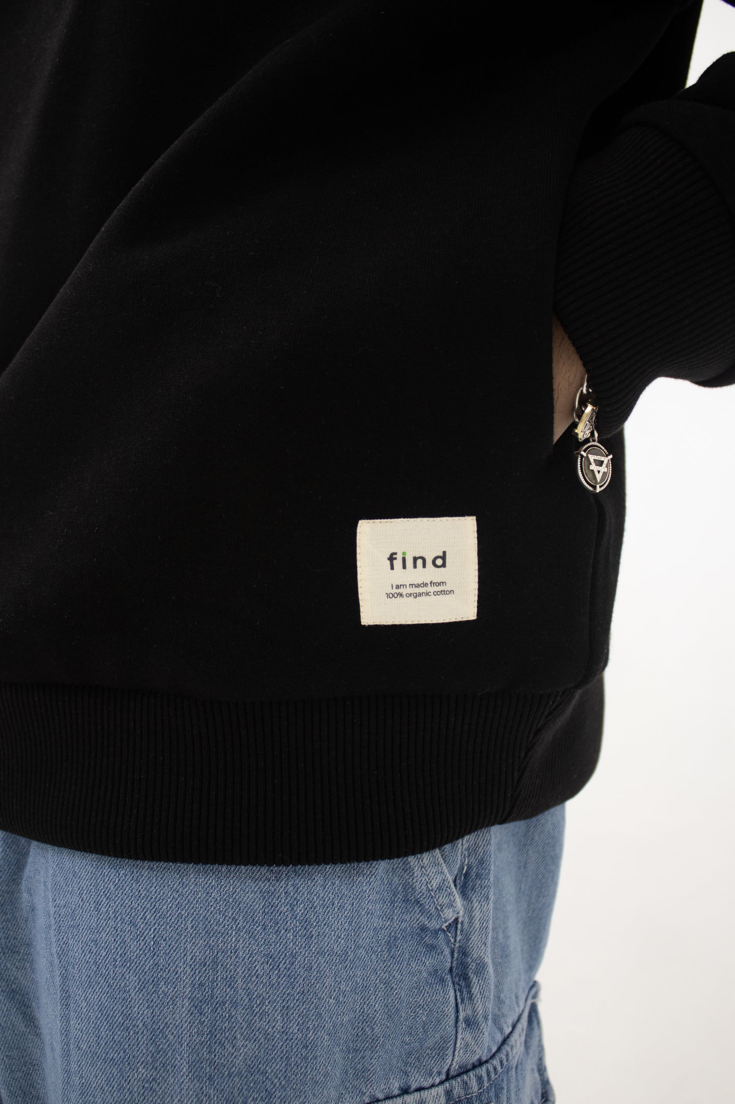 100% Organic Cotton Oversized Hoodie in Black