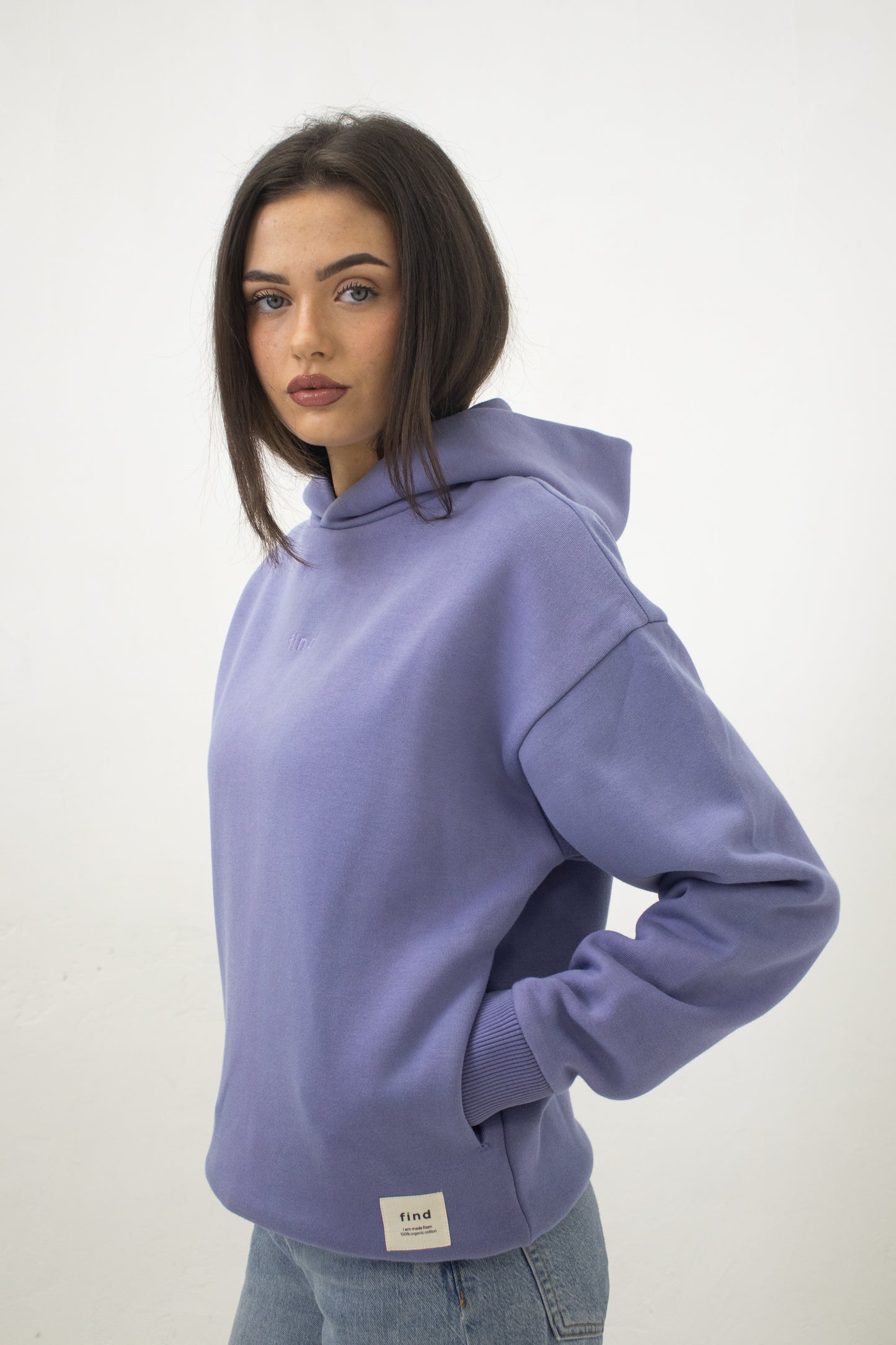 100% Organic Cotton Oversized Hoodie in Lavender
