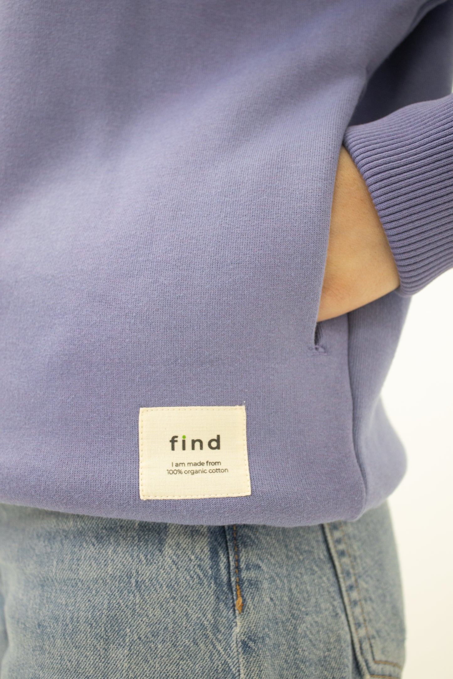 100% Organic Cotton Oversized Hoodie in Lavender