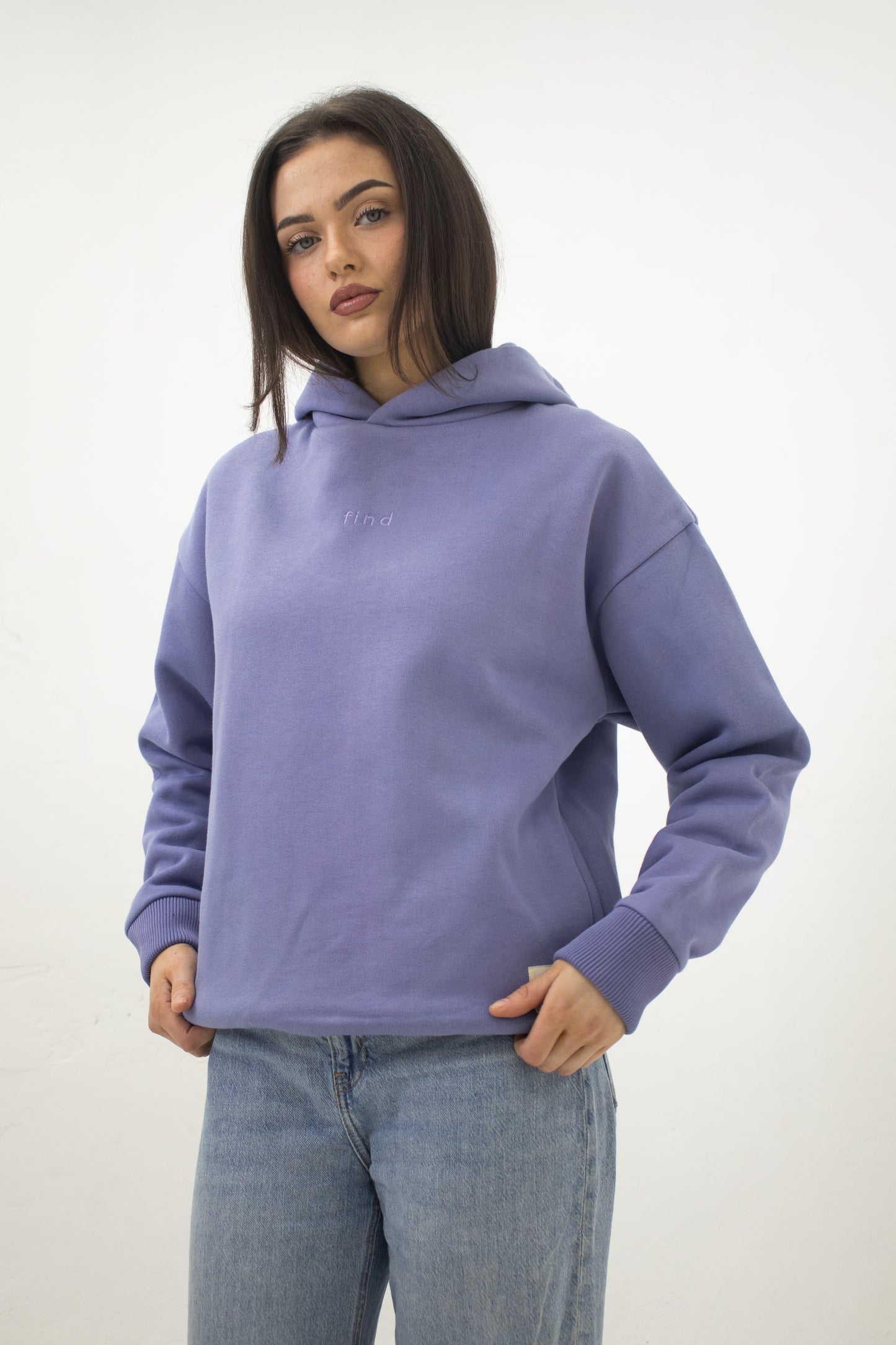 100% Organic Cotton Oversized Hoodie in Lavender