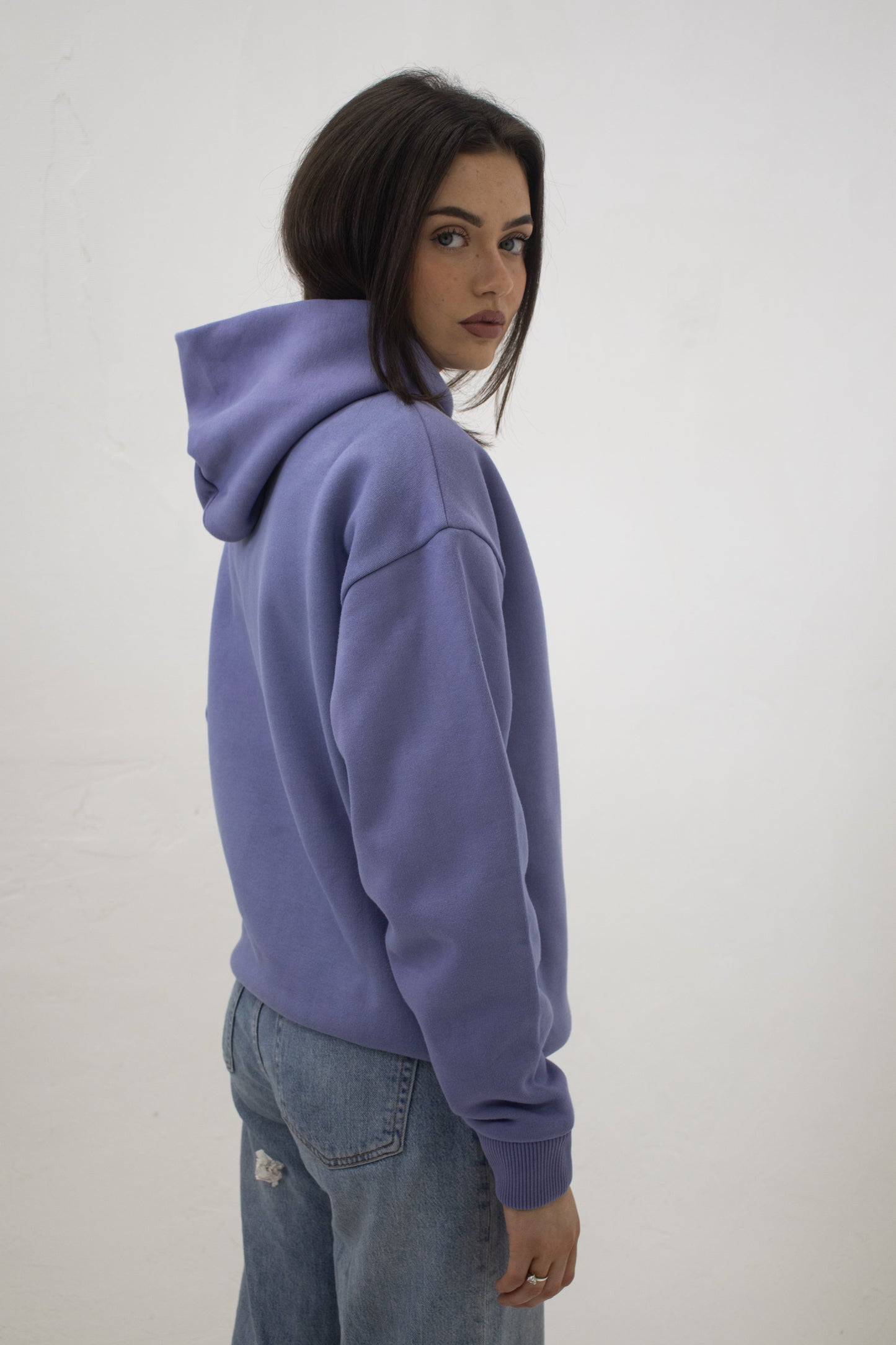 100% Organic Cotton Oversized Hoodie in Lavender